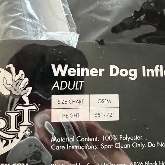 Weiner Dog Inflatable Costume - Picture 3 of 4